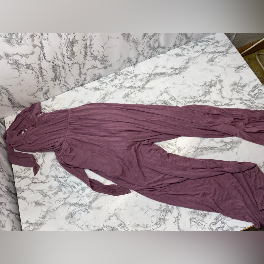 Listicle Lavender Purple Wide Leg Lightweight Sleeveless Jumpsuit Size Small — image 6 of 8